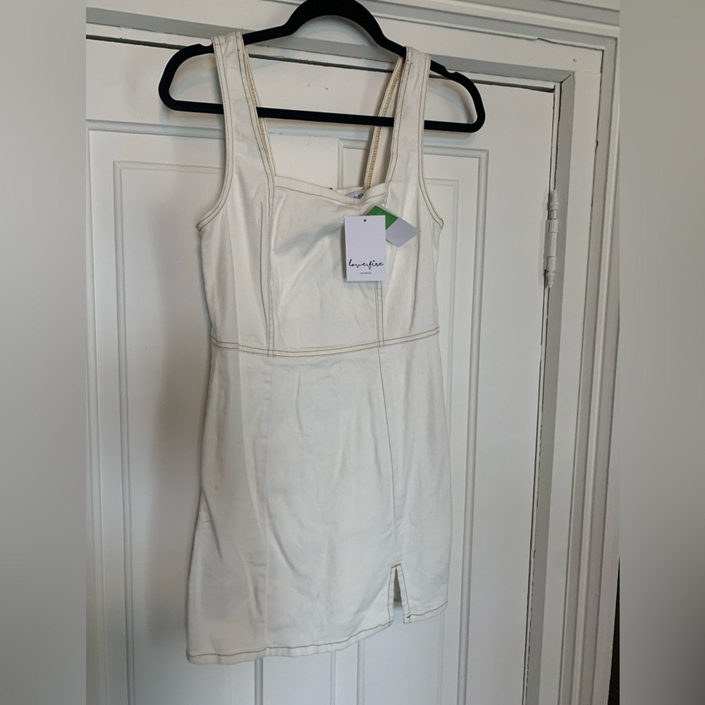 love, Fire White Mini Dress